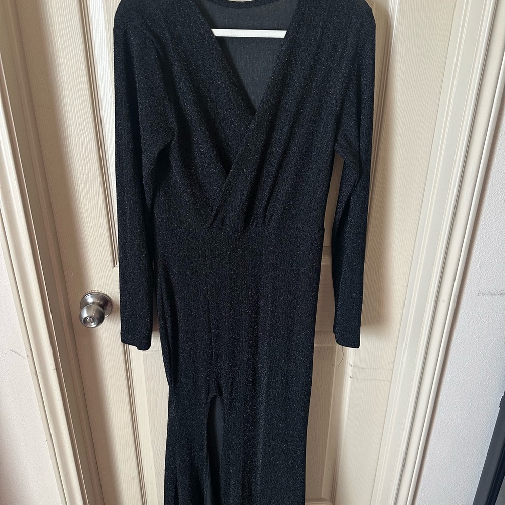 Elegant Black Long Sleeve Dress